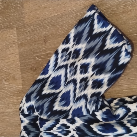 Emily West Girls Multicolored Reversible no size tag Emoji/Crazy Blue FlowyDress - Picture 10 of 11